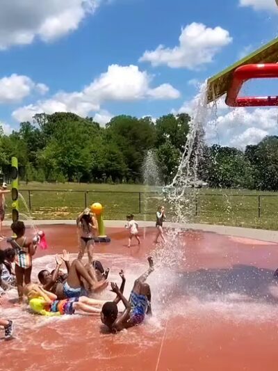 Splash pad park / Nelson L. Malloy, Jr Park - Winston-Salem, NC