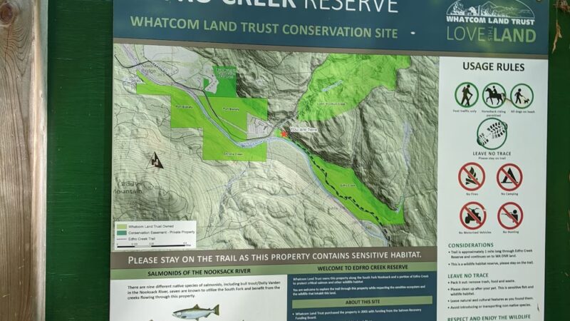 Skookum Creek Bridge & Whatcom Land Trust Hiking Access Point - Acme, WA