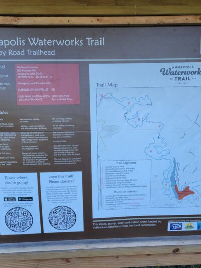 Annapolis Waterworks Trail - Housley Rd Trailhead - Annapolis, MD