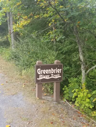 Start of Greenbrier River Trail - Caldwell, WV