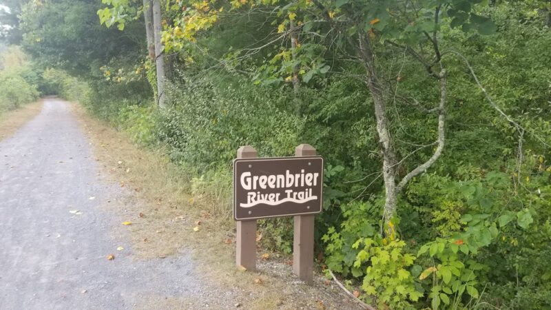 Start of Greenbrier River Trail - Caldwell, WV
