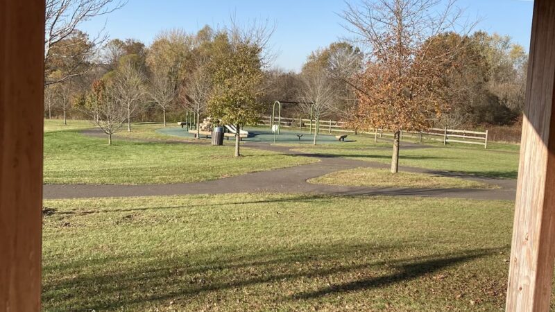 Walking path at the new Veterans Park - Chalfont, PA