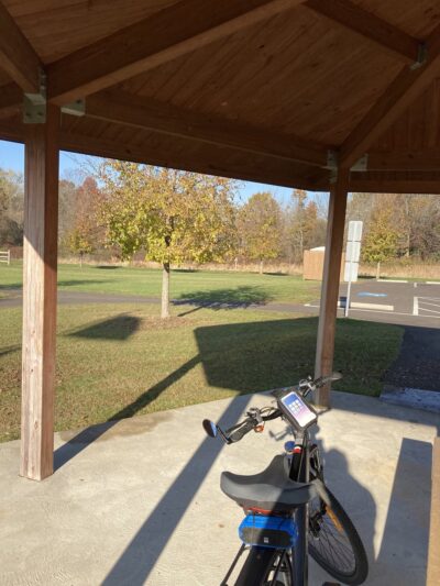 Walking path at the new Veterans Park - Chalfont, PA
