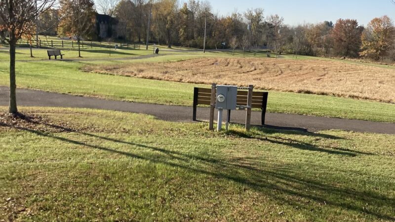 Walking path at the new Veterans Park - Chalfont, PA