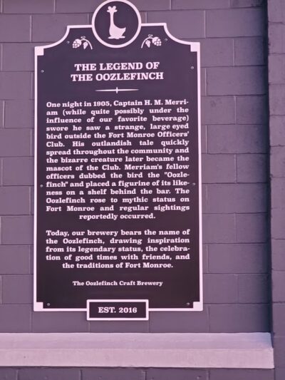 Oozlefinch Beers & Blending - Fort Monroe, VA