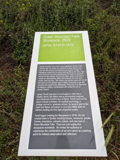 Green Mountain Falls Skyspace - EAST Trailhead - Green Mountain Falls, CO