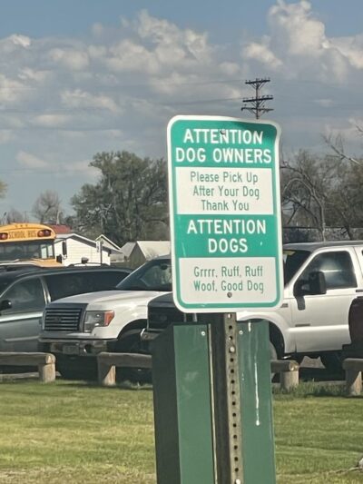 Dog Walking Sign - Hugo, CO