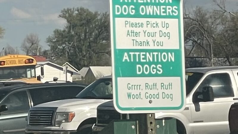 Dog Walking Sign - Hugo, CO