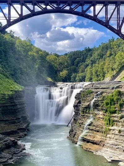 Letchworth State Park Upper Falls - Hunt, NY