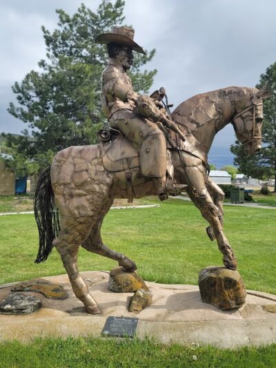 Cowboy Statue, Railroad Park - Montague, CA