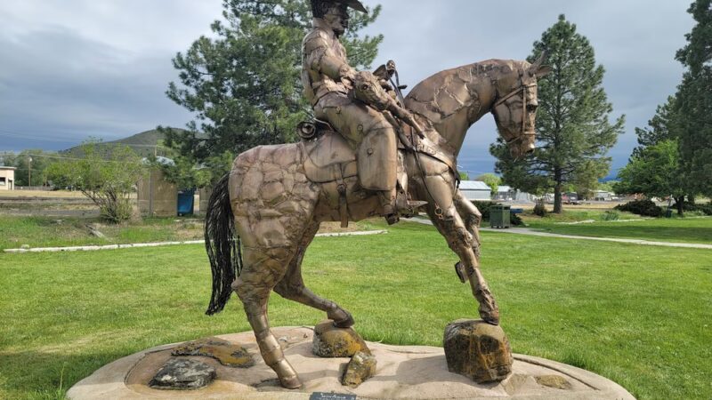 Cowboy Statue, Railroad Park - Montague, CA