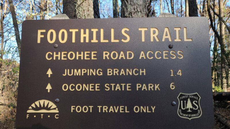 Foothills Trail - Cheohee Road Access - Mountain Rest, SC