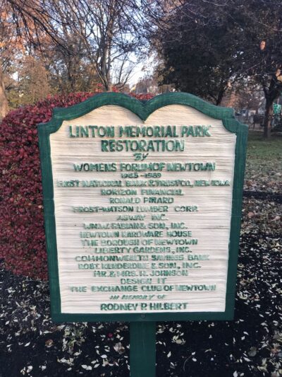 Linton Memorial Fountain and Park - Newtown, PA
