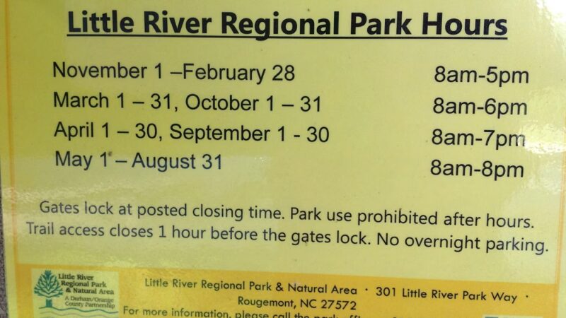 Little River Regional Park and Natural Area - Rougemont, NC