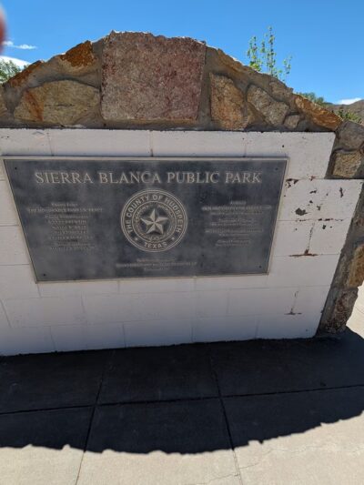 Sierra Blanca Public Park - Sierra Blanca, TX