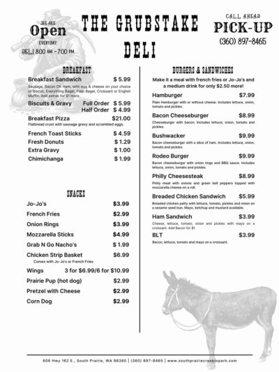 South Prairie Creek RV Park, Convenience Store & Market - South Prairie, WA