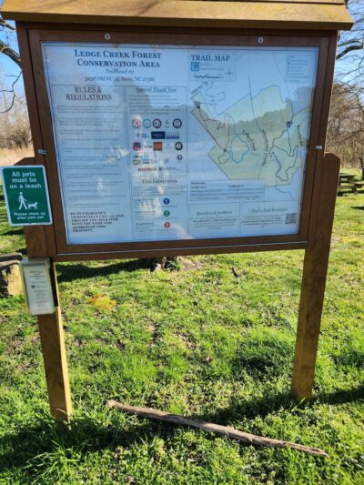 Ledge Creek Forest Conservation Area - Trailhead #2 - Stem, NC