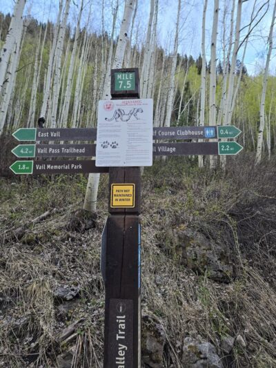 Vail Trail - Eastern Trailhead - Vail, CO