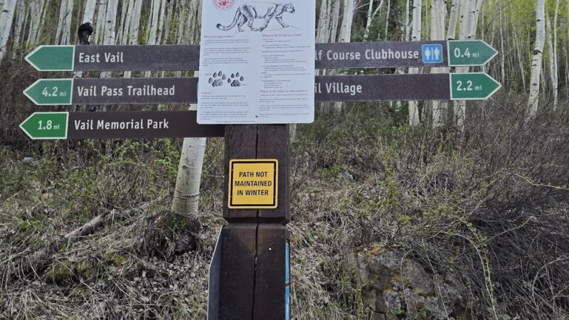 Vail Trail - Eastern Trailhead - Vail, CO