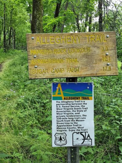 Hanging Rock Observatory Trailhead/Allegheny Trail - Waiteville, WV