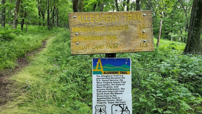 Hanging Rock Observatory Trailhead/Allegheny Trail - Waiteville, WV