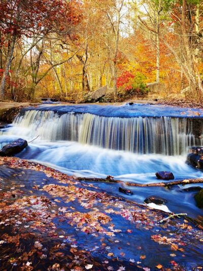 Stepstone Falls Waterfall and Hiking Paths - Part of Arcadia Management Area - West Greenwich, RI