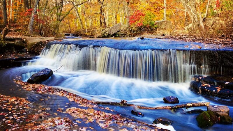Stepstone Falls Waterfall and Hiking Paths - Part of Arcadia Management Area - West Greenwich, RI