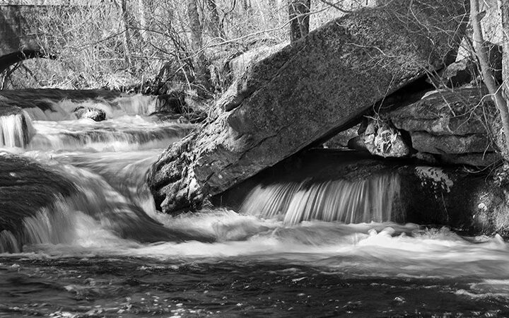 Stepstone Falls Waterfall and Hiking Paths - Part of Arcadia Management Area - West Greenwich, RI