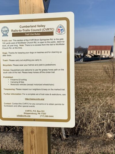 Cumberland Valley Rail Trail - Springview Rd Trailhead - West Pennsboro Township, PA
