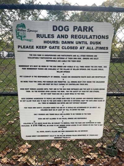 Willow Springs Dog Park - Willow Springs, IL